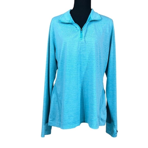 Slazenger Women’s Turquoise Golf Quarter Zip Athletic Top Size XL - Picture 1 of 7